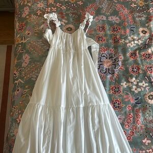 Abercrombie white bow back poplin maxi dress - worn once for bridal shower